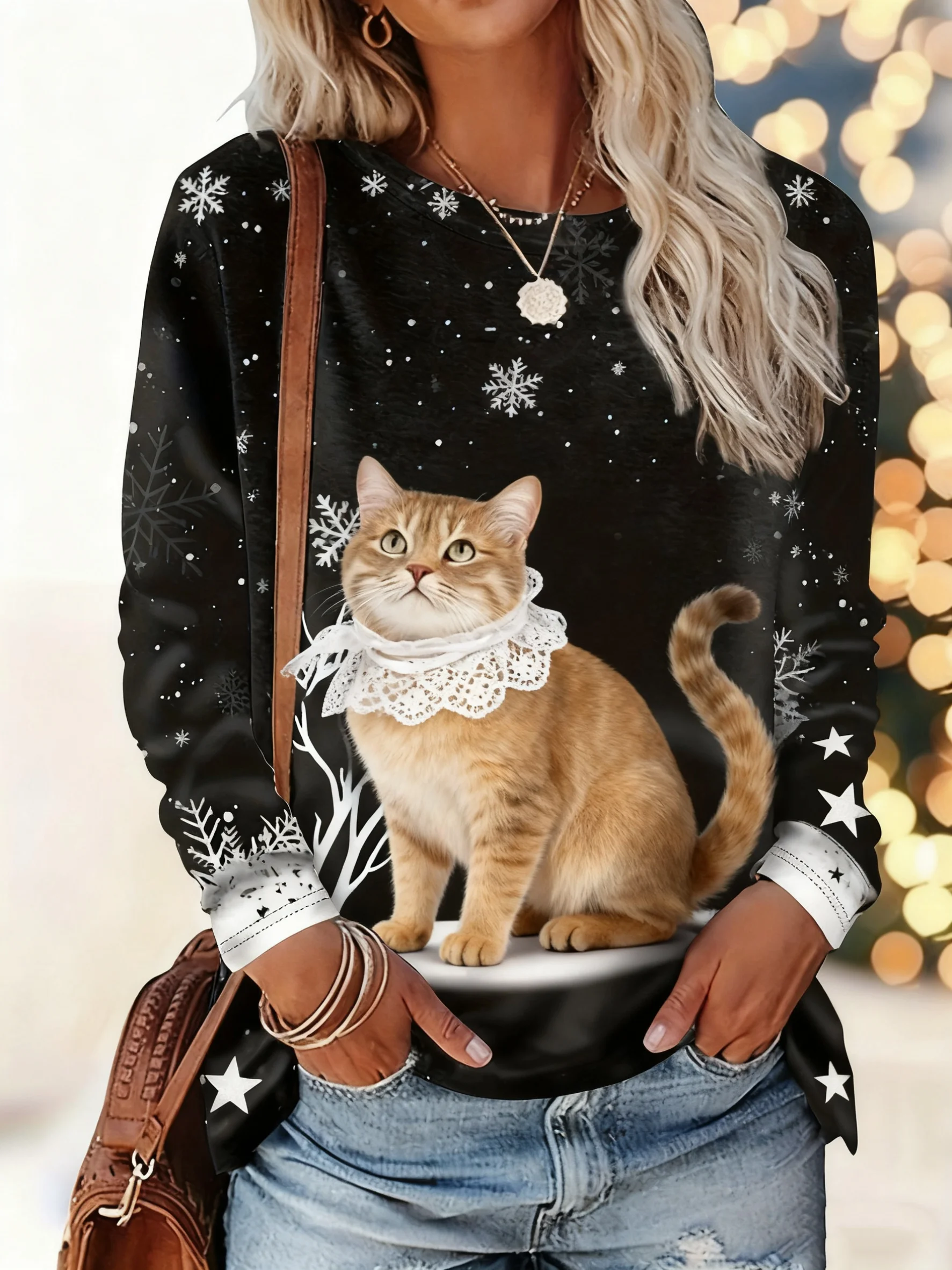 الخريف ندفة الثلج هريرة ثلاثية الأبعاد طباعة طويلة الأكمام تي شيرت المرأة ملابس طويلة الأكمام تي شيرت موضة المتضخم بلايز تيز الإناث الخريف ندفة الثلج هريرة ثلاثية الأبعاد طباعة طويلة الأكمام تي شيرت المرأة ملابس طويلة الأكمام تي شيرت موضة المتضخم بلايز تيز الإناث