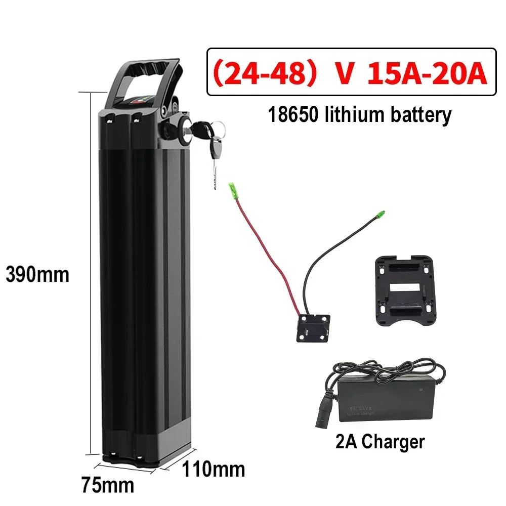 500W 36V 20AH Silver Fish Battery Pack 1000W 48V 36V 24V Silverfish Lithium Battery 18650 21700
500W 36V 20AH Silver Fish Battery Pack 1000W 48V 36V 24V Silverfish Lithium Battery 18650 21700