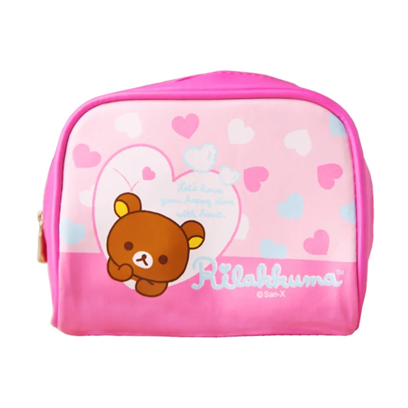 Милая косметичка Rilakkuma, органайзер, розовая кожаная сумка для хранения туалетных принадлежностей, Мультяшные аниме косметички для макияжа, чехол для красоты
Милая косметичка Rilakkuma, органайзер, розовая кожаная сумка для хранения туалетных принадлежностей, Мультяшные аниме косметички для макияжа, чехол для красоты