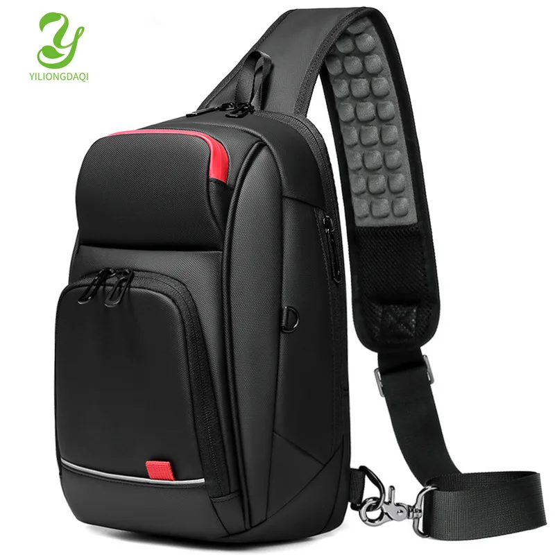 

Men Shoulder Bag Waterproof Casual Business Chest Bags Male High Quality USB Sling Messenger Bag Short Trip Crossbody Bag