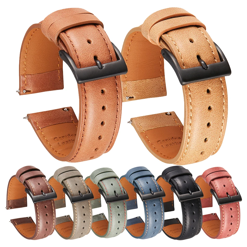 

Leather Strap For TicWatch E3 Wristband Pro 2021/Pro 3 GPS/GTX Smartwatch Band Belt Bracelet Watchband Accessories bands