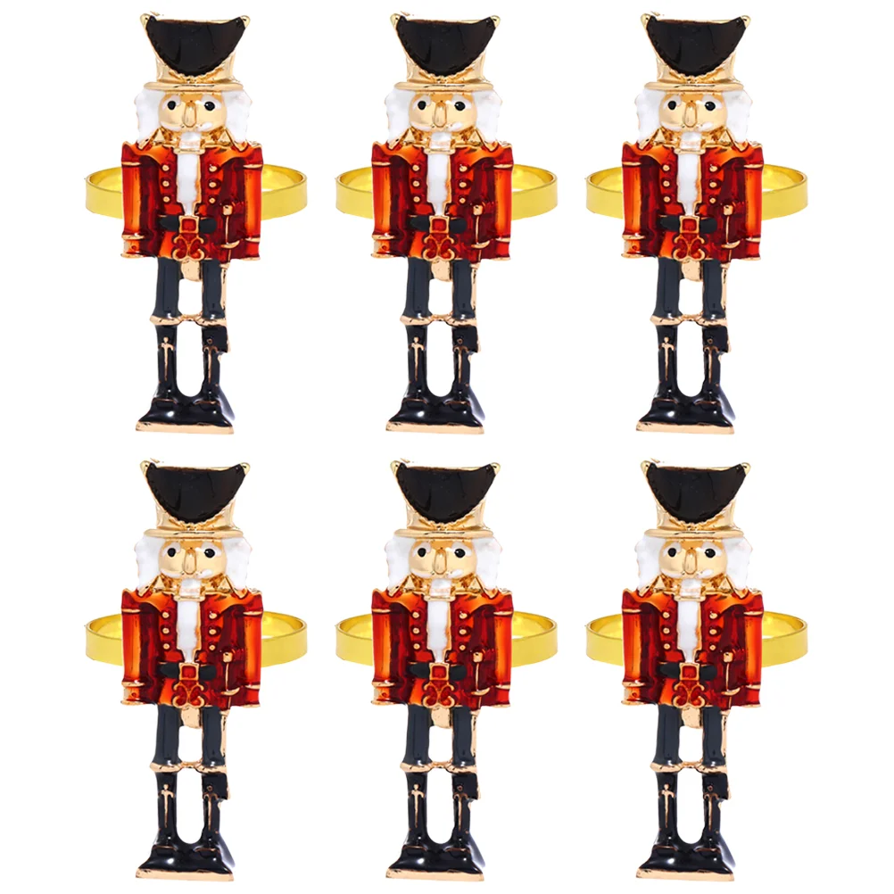Metal Nutcracker Napkin Rings Soldier Table Holder Rings for Christmas Holiday New Year Wedding Party Table Decoration
Metal Nutcracker Napkin Rings Soldier Table Holder Rings for Christmas Holiday New Year Wedding Party Table Decoration