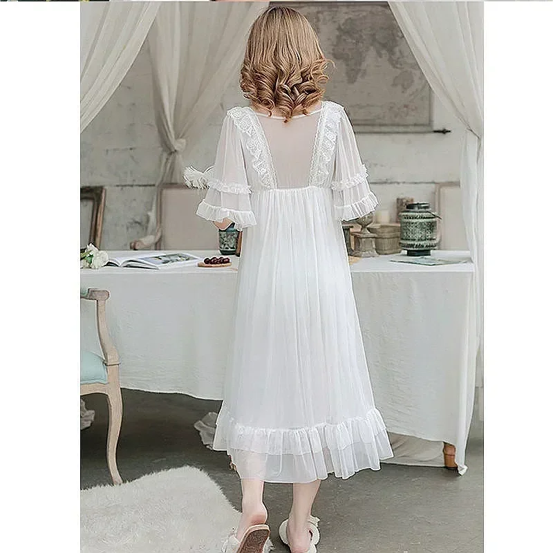 Nightgown With Night Lolita Women Loungewear Chest Princess Kawaii Dress Nightdress Fairy Lace Sleepwear White Pad
Nightgown With Night Lolita Women Loungewear Chest Princess Kawaii Dress Nightdress Fairy Lace Sleepwear White Pad