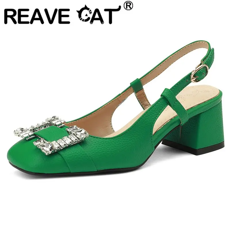 Женские босоножки на квадратном каблуке REAVE CAT, милые однотонные сандалии стразы больших размеров 32-43 с квадратным носком и ремешком сзади, оранжевого и зеленого цветов в стиле ретро, S3846
Женские босоножки на квадратном каблуке REAVE CAT, милые однотонные сандалии стразы больших размеров 32-43 с квадратным носком и ремешком сзади, оранжевого и зеленого цветов в стиле ретро, S3846