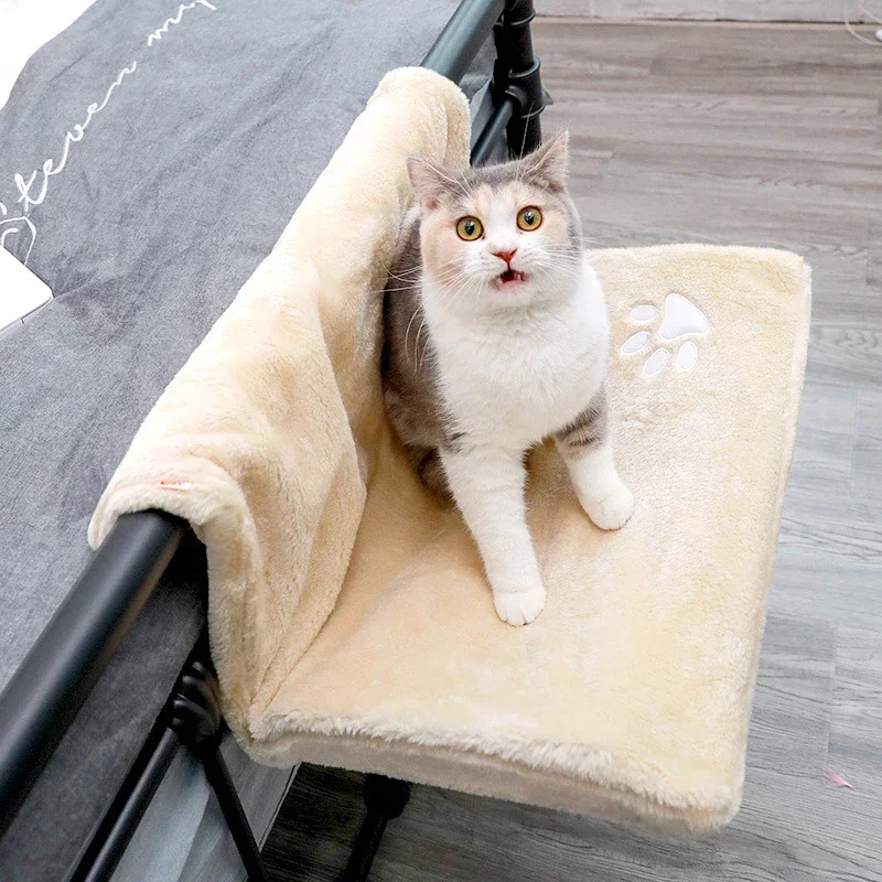 

Removable Durable Hanging Cat Bed Cat Hammock Pet Beds for Radiator Bench Kitten Nest With Strong Metal Frame Cat Accessories