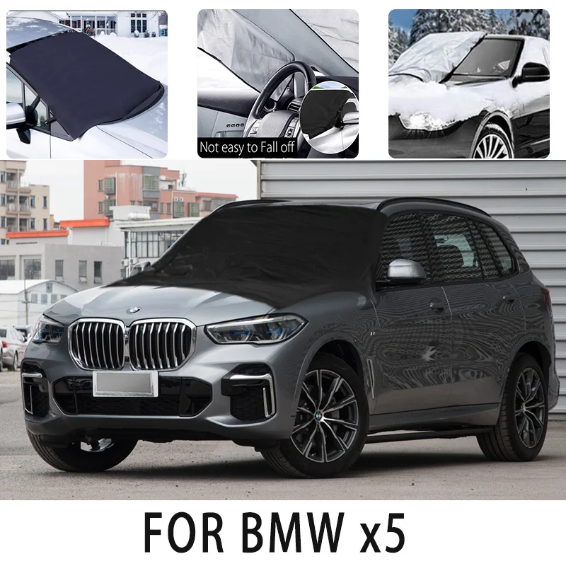 

Автомобильный Снежный чехол, передний чехол для BMW x5, защита от снега, теплоизоляция, затенение, защита от солнца, ветра, мороза, автомобильные аксессуары