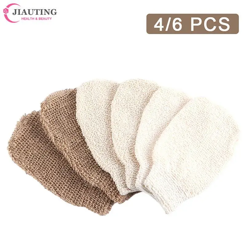 

4/6 Pcs Peeling Exfoliating Gloves Shower Body Brush Fingers Bath Towel Peeling Mitt Body Scrub Gloves Bath Spa Foam Shower