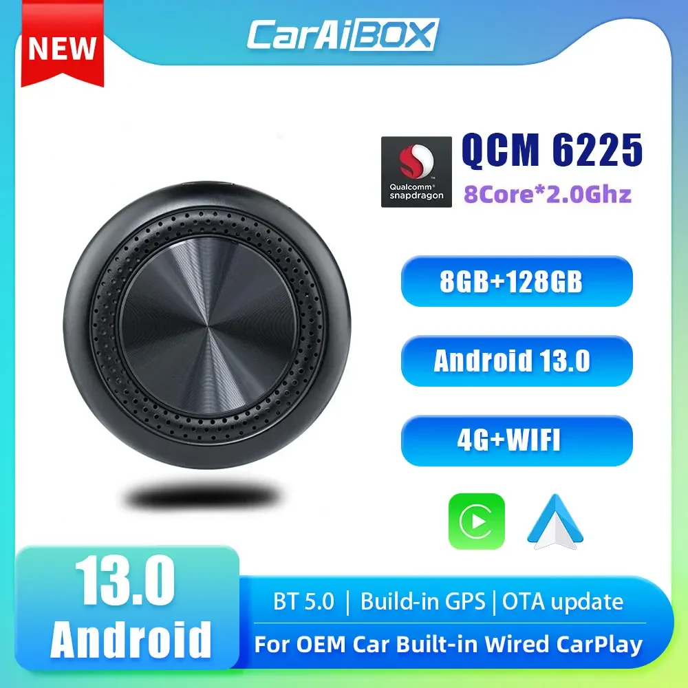CarAiBOX Android 13.0 Qualcomm 6225 8-Core CPU CarPlay Ai Box Wireless CarPlay Android Auto 4G LTE for VW Audi Kia Benz MG
CarAiBOX Android 13.0 Qualcomm 6225 8-Core CPU CarPlay Ai Box Wireless CarPlay Android Auto 4G LTE for VW Audi Kia Benz MG
