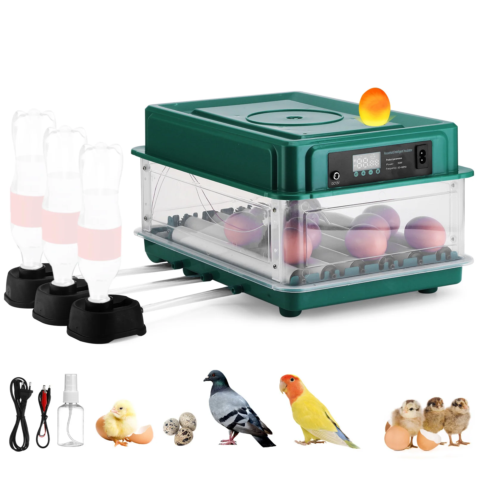 

Fully Automatic Double Electric Incubator British Standard Egg for Ducks Incubater Chick Chicken Copper Kit Incubators Eggs