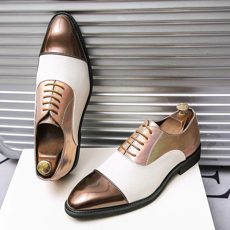 Men Fashion Derby Leather Shoes Casual Fashion Banquet Lacing Business PU Leather Shoes Purple Black Size 38-48 Male Boots
Men Fashion Derby Leather Shoes Casual Fashion Banquet Lacing Business PU Leather Shoes Purple Black Size 38-48 Male Boots