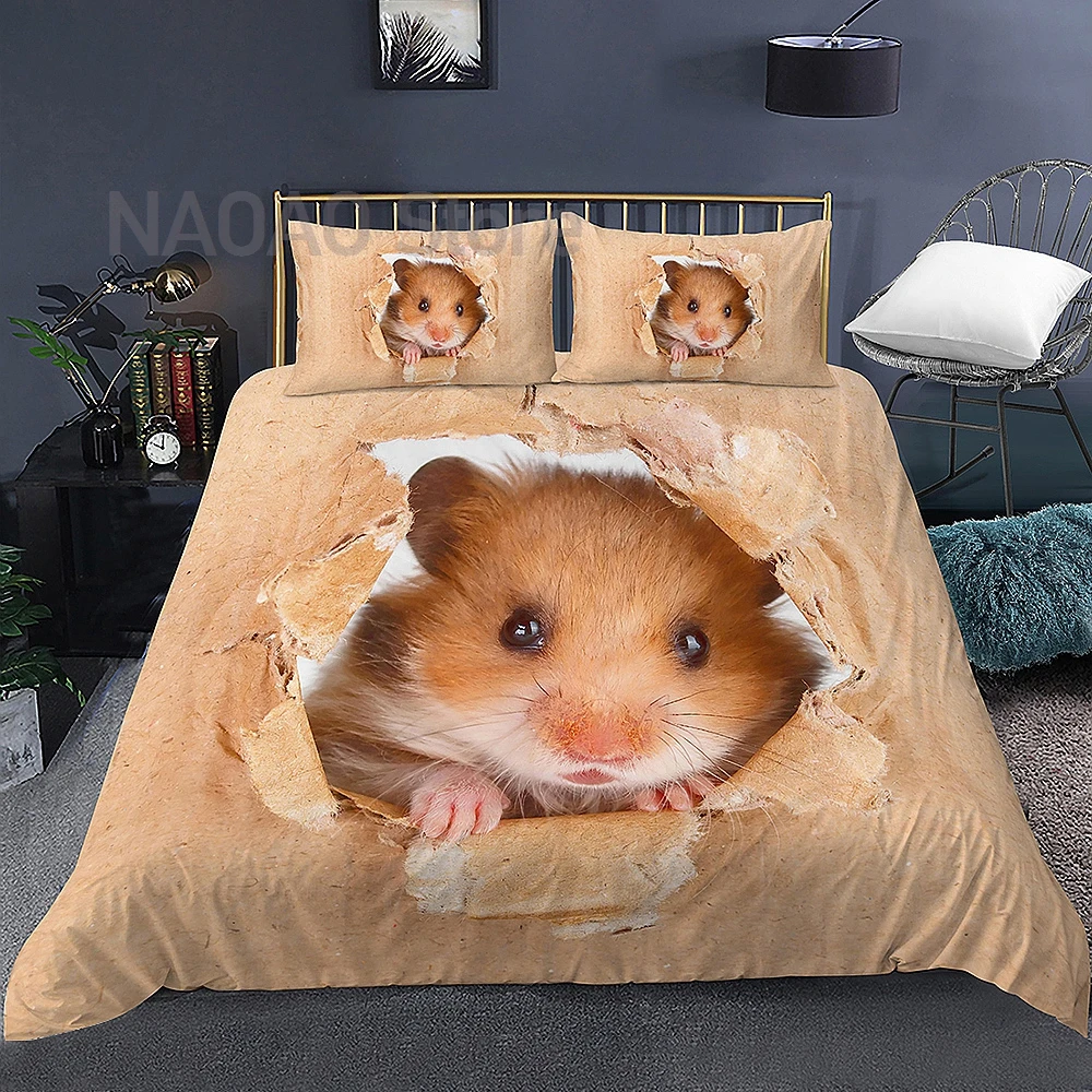 3D Hamster Duvet Cover King Queen Size Lovely Guinea Pig Bedding Set for Kids Teens Adults Family Pet Animal 2/3pcs Quilt Cover
3D Hamster Duvet Cover King Queen Size Lovely Guinea Pig Bedding Set for Kids Teens Adults Family Pet Animal 2/3pcs Quilt Cover