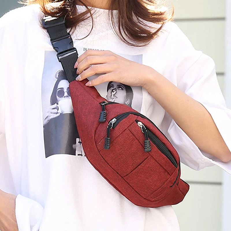 

Men's Multifunction Waist Bag Casual Fanny Pack Purse Large Phone Belt Bag Pouch Outdoor Sport Travel Phone Bag Banana Hip Bags