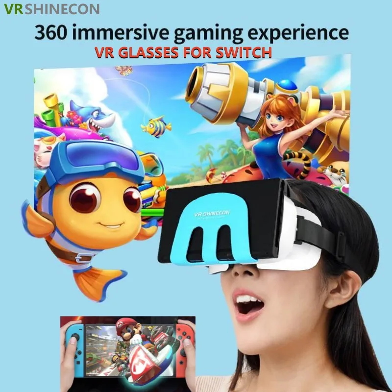 

VR Headset for Nintendo Switch OLED Controller 3D Video VR Glasses Box Virtual Reality Helmet Gaming For Нинтендо Mudar Parts