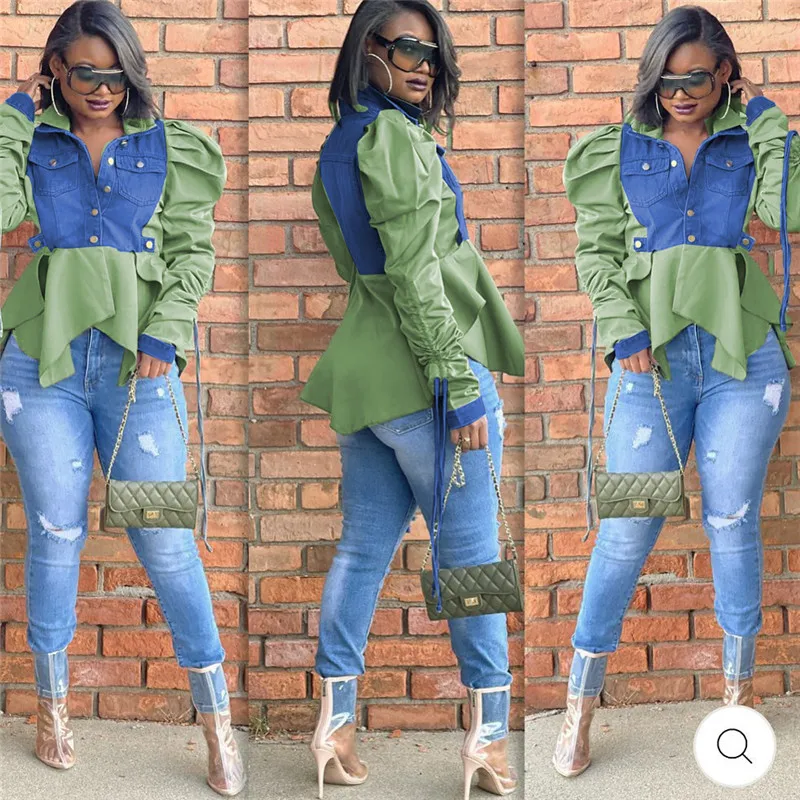 Young Women's Autumn New Best-selling Long-sleeved Lapel Single-breasted Sweet Age-reducing Denim Stitching Shirt
Young Women's Autumn New Best-selling Long-sleeved Lapel Single-breasted Sweet Age-reducing Denim Stitching Shirt