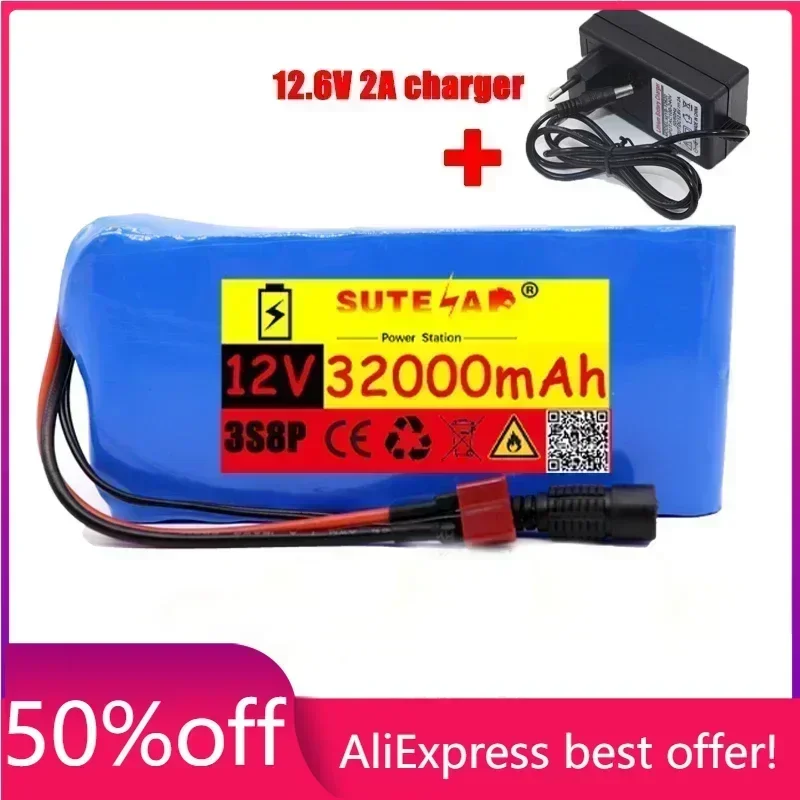 18650 lithium battery pack, 12v3200mah 3s8p + BMS protection board + 12.6v2a CHARGER + free delivery
18650 lithium battery pack, 12v3200mah 3s8p + BMS protection board + 12.6v2a CHARGER + free delivery