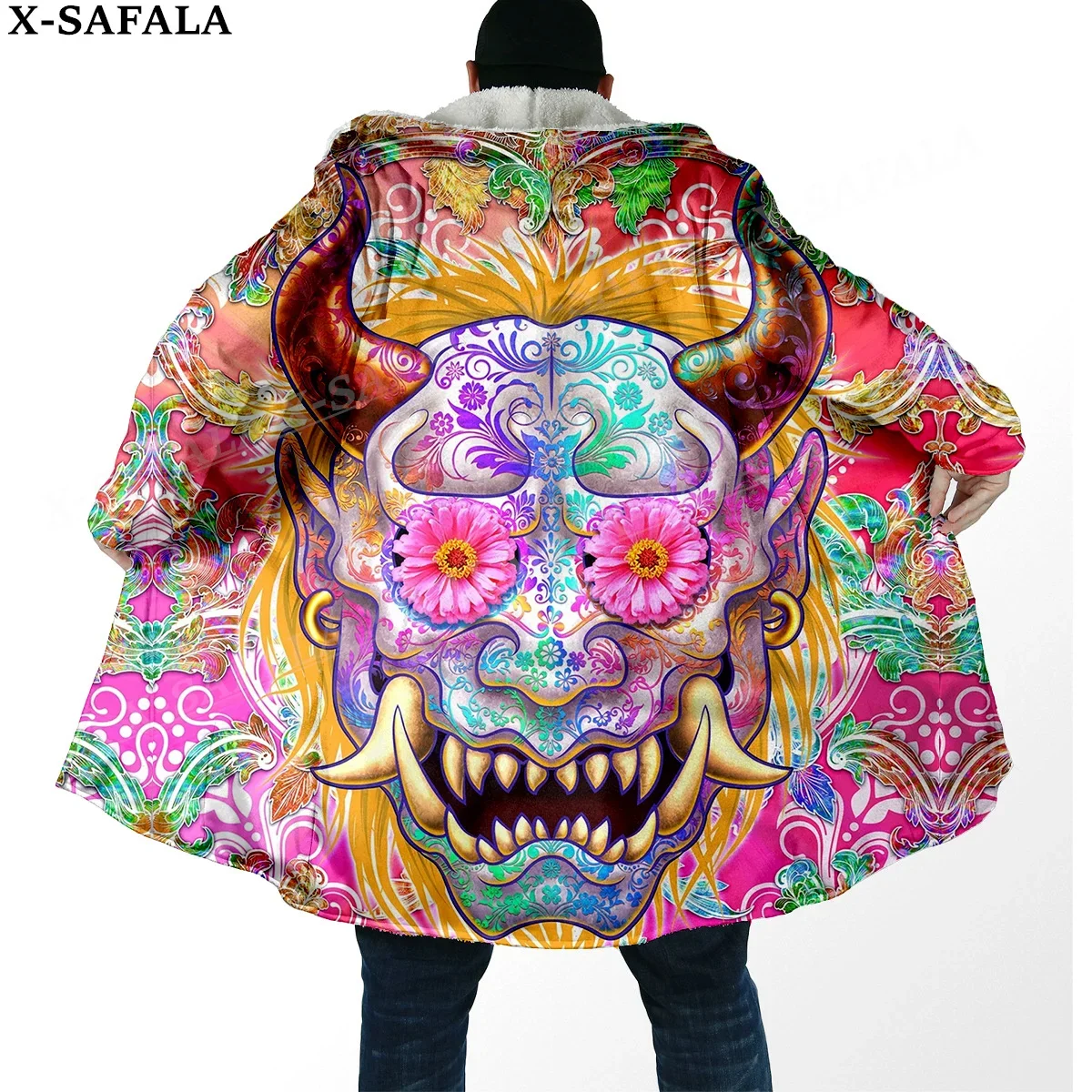 Japanese Art Samurai Mask Tattoo Print Thick Warm Hooded Cloak Men Overcoat Coat Windproof Fleece Cape Robe Hooded Blanket-7
Japanese Art Samurai Mask Tattoo Print Thick Warm Hooded Cloak Men Overcoat Coat Windproof Fleece Cape Robe Hooded Blanket-7