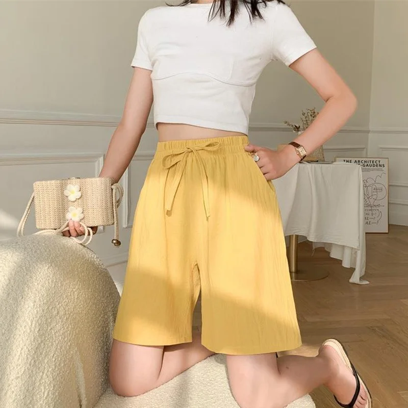Women Shorts 2024 New Summer Casual Solid Cotton Linen Shorts High Waist Loose Shorts for Girls Soft Cool Shorts M-3XL Female
Women Shorts 2024 New Summer Casual Solid Cotton Linen Shorts High Waist Loose Shorts for Girls Soft Cool Shorts M-3XL Female