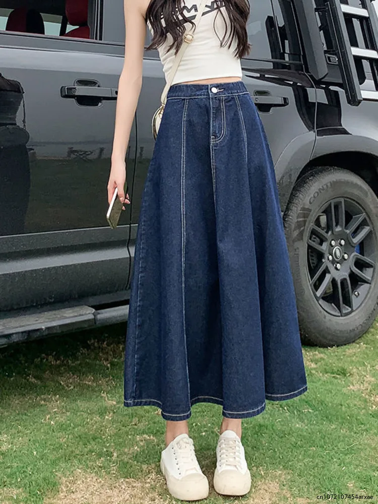 Women's A-Line Skirts Streetwear Loose Casual Jeans Summer Korean Style High Waist Sexy Split Classic Vintage Skirt New 2023
Women's A-Line Skirts Streetwear Loose Casual Jeans Summer Korean Style High Waist Sexy Split Classic Vintage Skirt New 2023