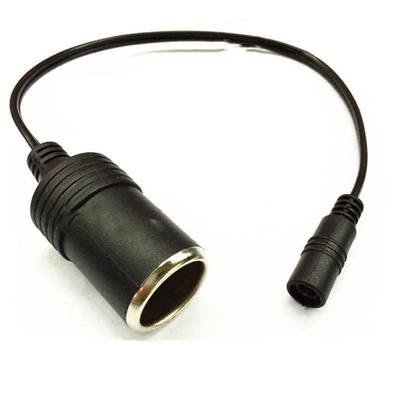 

High Power DC Female Cigarette Lighter Socket to DC 5.5mm x 2.1mm Male / Female Barrel Plug Charger Cable Adapter
