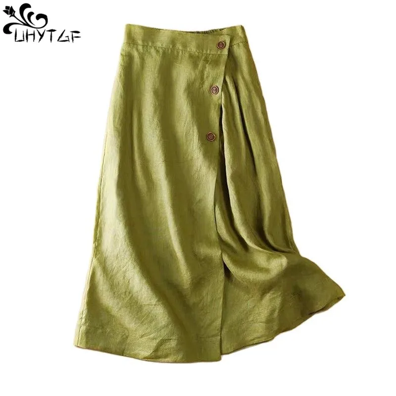 UHYTGF Skirt For Women 2023 Summer New Casual A-Word Cotton Linen Single Breasted Loose Elastic Waist Large Swing Women Skirt320
UHYTGF Skirt For Women 2023 Summer New Casual A-Word Cotton Linen Single Breasted Loose Elastic Waist Large Swing Women Skirt320