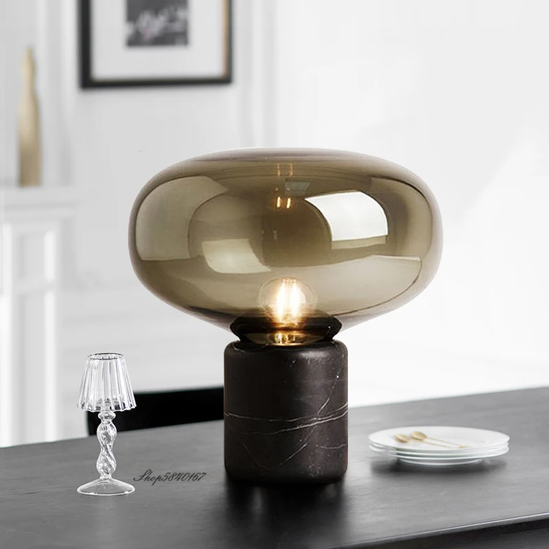 Postmodern Marble Glass Table Lamp Bed Room Decoration Beside Lamp Luxury Black Table Lamps for Living Room Study E27 Desk Lamp
Postmodern Marble Glass Table Lamp Bed Room Decoration Beside Lamp Luxury Black Table Lamps for Living Room Study E27 Desk Lamp