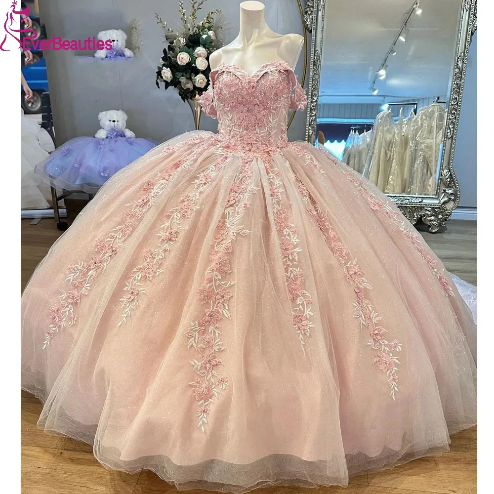 Ball Gown Tulle Lace Quinceanera Dress Off Shoulder Sweet 15 Dress Pink Vestidos De 15 Quinceañera for Women Prom Party Dress
Ball Gown Tulle Lace Quinceanera Dress Off Shoulder Sweet 15 Dress Pink Vestidos De 15 Quinceañera for Women Prom Party Dress