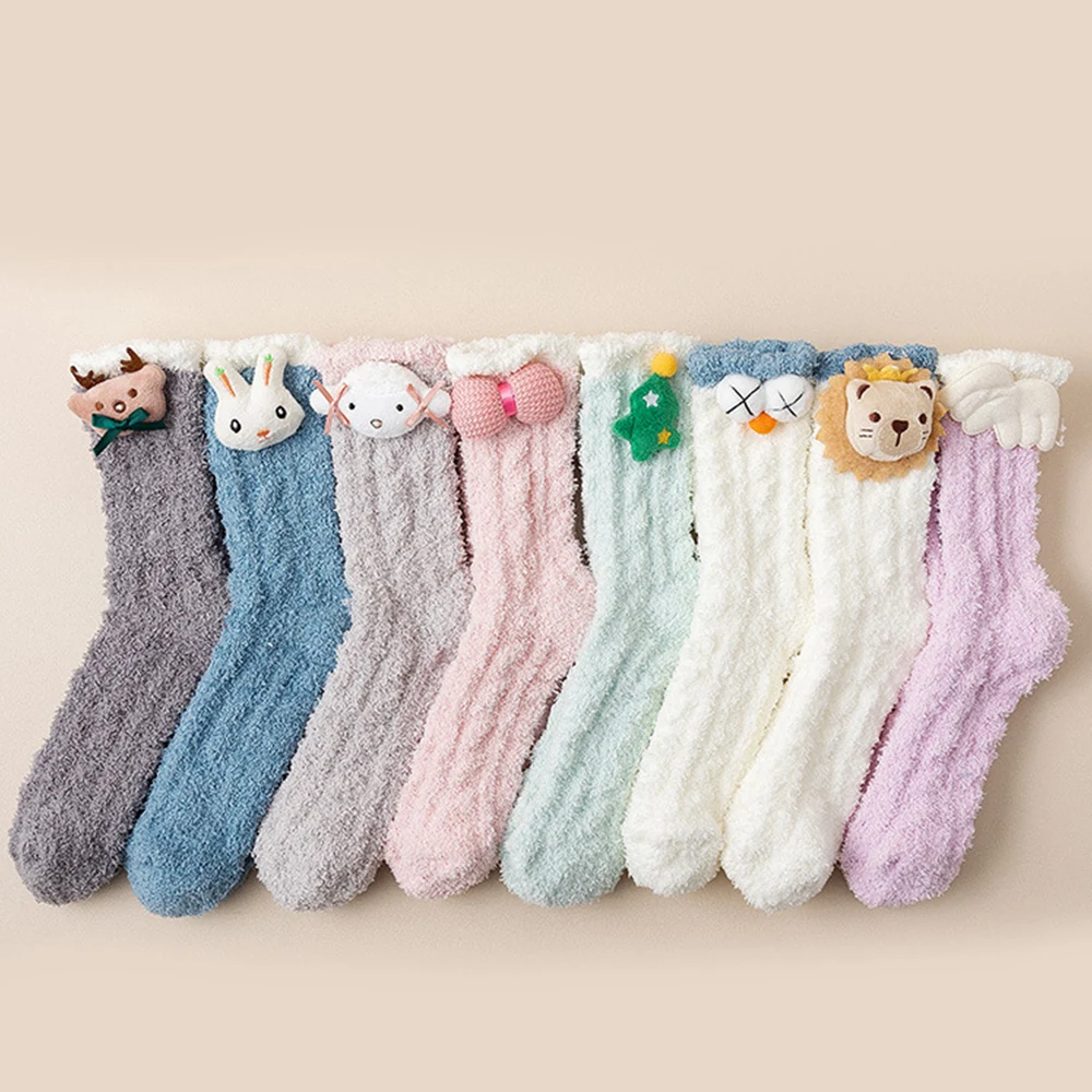 Christmas Socks Warm Coral Velvet Socks Casual Mid-tube Floor Sock Cute Cartoon Soft Sleep Hose 3D Doll Plush Thick Stockings
Christmas Socks Warm Coral Velvet Socks Casual Mid-tube Floor Sock Cute Cartoon Soft Sleep Hose 3D Doll Plush Thick Stockings