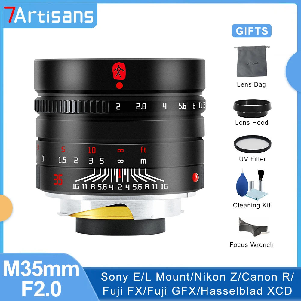 7artisans 7 artisans M35mm F2.0 Full Frame Portrait Prime Camera Lens For Leica M-mount M-M2 M3 M7 M9P M10 M10R M10P M11 M-P
7artisans 7 artisans M35mm F2.0 Full Frame Portrait Prime Camera Lens For Leica M-mount M-M2 M3 M7 M9P M10 M10R M10P M11 M-P