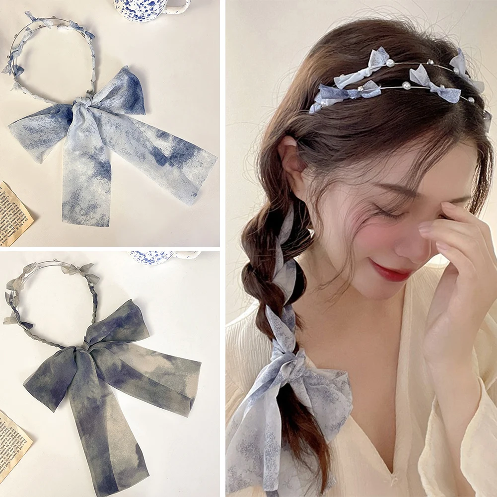 Double Layer Streamer Headband Fashion Silk Scarf Floral Print Long Headband Beach Outdoor Headband Hair Accessories For Women
Double Layer Streamer Headband Fashion Silk Scarf Floral Print Long Headband Beach Outdoor Headband Hair Accessories For Women