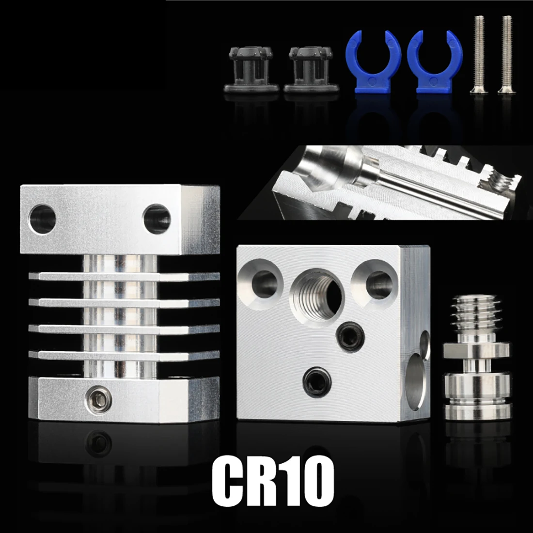 Newest Super Smooth Cr10 All Metal Titanium Heat Break Hotend Kit For Cr-10 Ender 3 Heatsink 3D Printers Micro Swiss
Newest Super Smooth Cr10 All Metal Titanium Heat Break Hotend Kit For Cr-10 Ender 3 Heatsink 3D Printers Micro Swiss