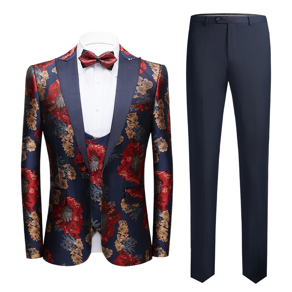 Men's 3-Piece Stylish Slim Fit Suit Single Breasted Business Casual Wedding Christmas Party Formal Blazer Jacket Vest Pants Set
Men's 3-Piece Stylish Slim Fit Suit Single Breasted Business Casual Wedding Christmas Party Formal Blazer Jacket Vest Pants Set