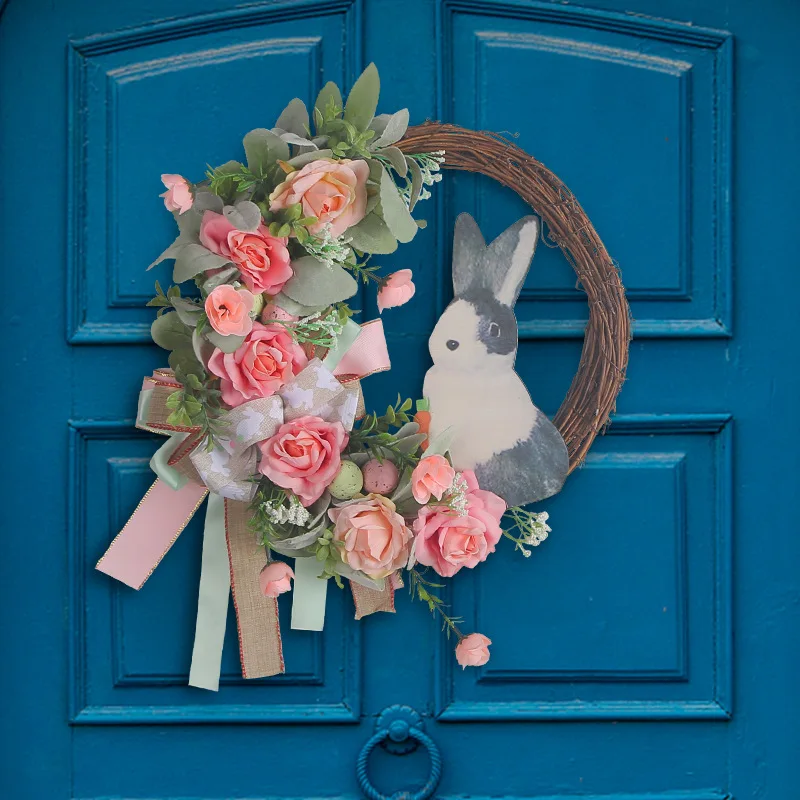 Easter Decoration Bunny Wreath Woven Ribbon Wreath Home Simulation Plant Festival Party Pendant Home Front Door Decoration 2024
Easter Decoration Bunny Wreath Woven Ribbon Wreath Home Simulation Plant Festival Party Pendant Home Front Door Decoration 2024