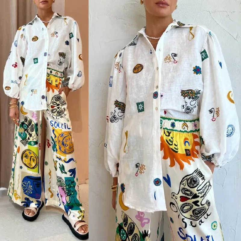 Women Casual Blouse Long Sleeve Printing Shirts Print Office Turn Down Collar Tee Elegant Work Oversized Tops Tunic Chemise S-XL
Women Casual Blouse Long Sleeve Printing Shirts Print Office Turn Down Collar Tee Elegant Work Oversized Tops Tunic Chemise S-XL