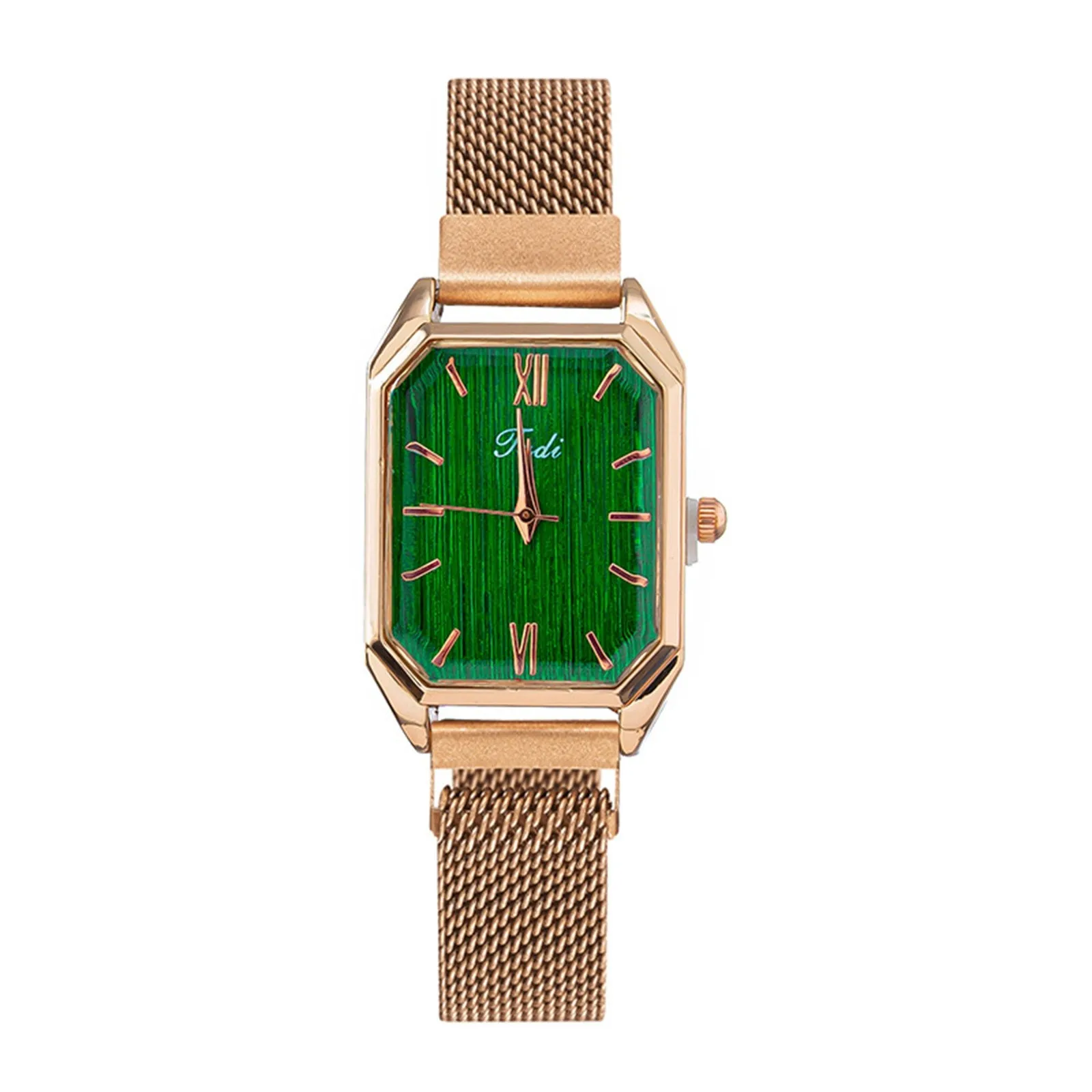 

Women's Watch Unique Niche Design Square Analog Quartz Wristwatch Elegant Emerald Dial Temperament Ladies Watch reloj para mujer