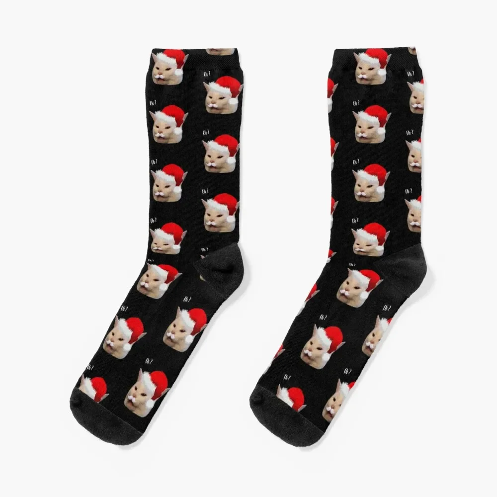 

Smudge the cat Christmas - Funny memes Socks Antiskid soccer Rugby Male Socks Women's