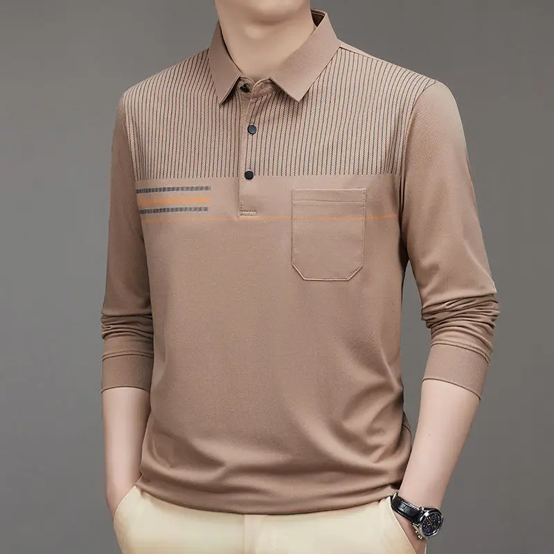 Spring Autumn New Loose Printing Pocket Patchwork Polo Shirts Long Sleeve All-match T Shirt Tops Vintage Fashion Men Clothing
Spring Autumn New Loose Printing Pocket Patchwork Polo Shirts Long Sleeve All-match T Shirt Tops Vintage Fashion Men Clothing