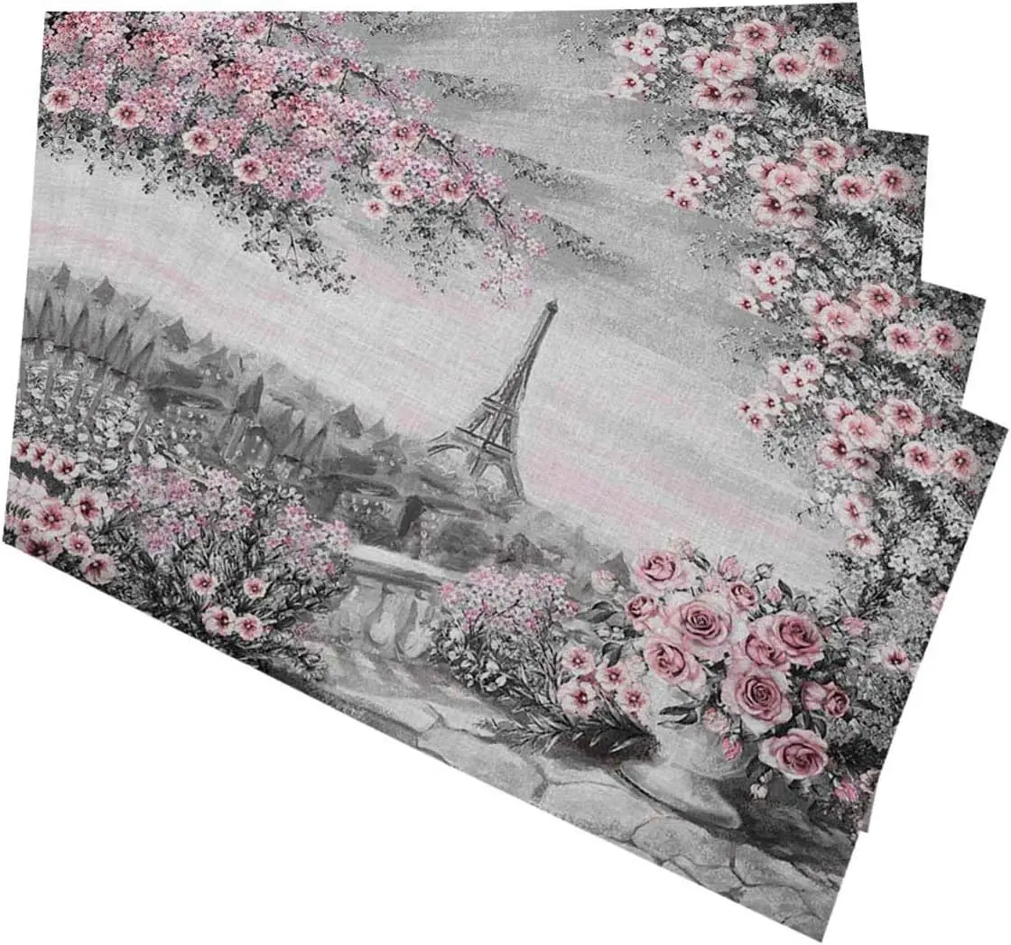 Eiffel Tower Placemats Painting City Flower Place Mats for Kitchen Table Mats Set of 4 12x18 Inch Washable Kitchen Decor Stocked
Eiffel Tower Placemats Painting City Flower Place Mats for Kitchen Table Mats Set of 4 12x18 Inch Washable Kitchen Decor Stocked