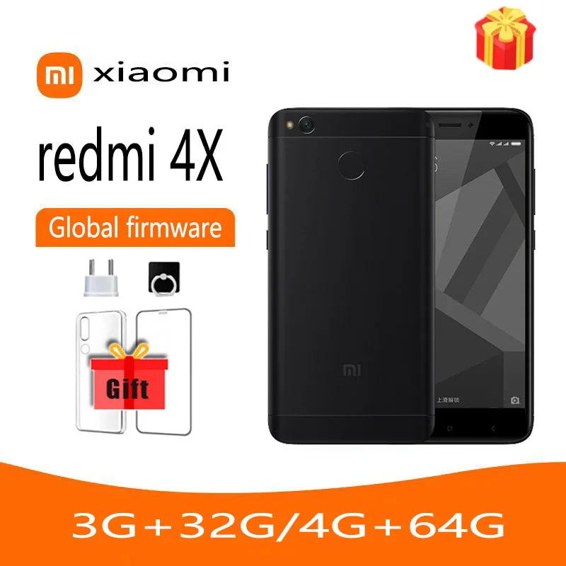 

Global firmware Xiaomi Redmi 4X 4G 64G Snapdragon 435 Smartphone Android Snapdragon Cellphones