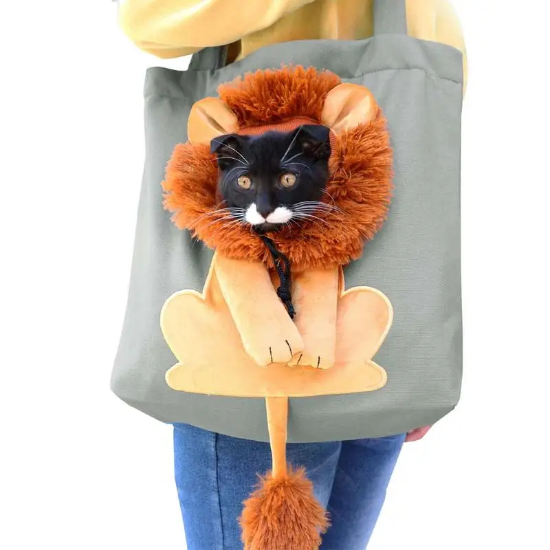 CAWAYI KENNEL Lion-shaped Shoulder Bag Soft-Sided Carriers Exposed Pet Canvas Bag for Cats Dogs Small Pet Carrier Bag Breathable
CAWAYI KENNEL Lion-shaped Shoulder Bag Soft-Sided Carriers Exposed Pet Canvas Bag for Cats Dogs Small Pet Carrier Bag Breathable