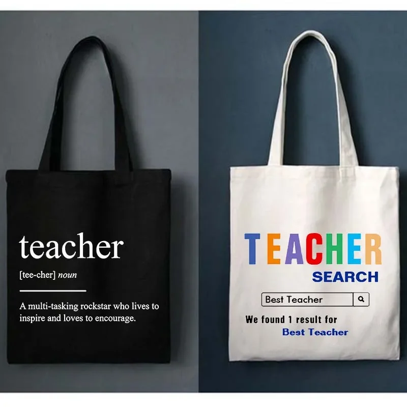 Teacher Print Canvas Black Shopping Tote Teacher Life Book Bag Handbag Back To School Season Best Gifts Reusable Shoulder Bags
Teacher Print Canvas Black Shopping Tote Teacher Life Book Bag Handbag Back To School Season Best Gifts Reusable Shoulder Bags