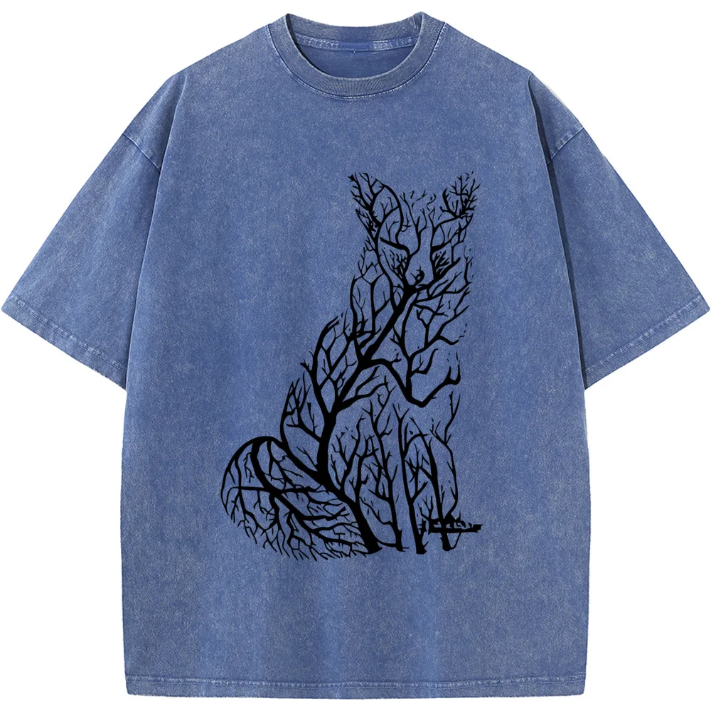 230 Grams Of High-Quality Washed Old Tshirt Men's Fox Tree Premium Short Sleeve Shirt Unisex Breathable Casual Tees
230 Grams Of High-Quality Washed Old Tshirt Men's Fox Tree Premium Short Sleeve Shirt Unisex Breathable Casual Tees