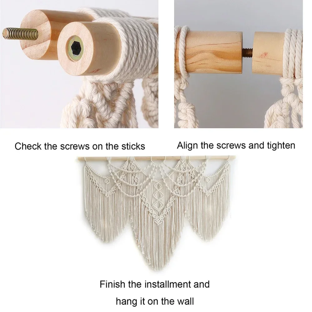 Handwoven Bohemian Tassel Tapestry - Cotton Rope Wall Decor for Any Room 8 Sd1d91bce85174432b79a0b27462a0eb6u