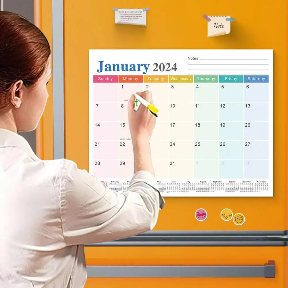 

Magnetic Refrigerator Calendar 18-month Magnetic Fridge Calendar 2024-2025 Monthly Planner for Appointments for Refrigerator