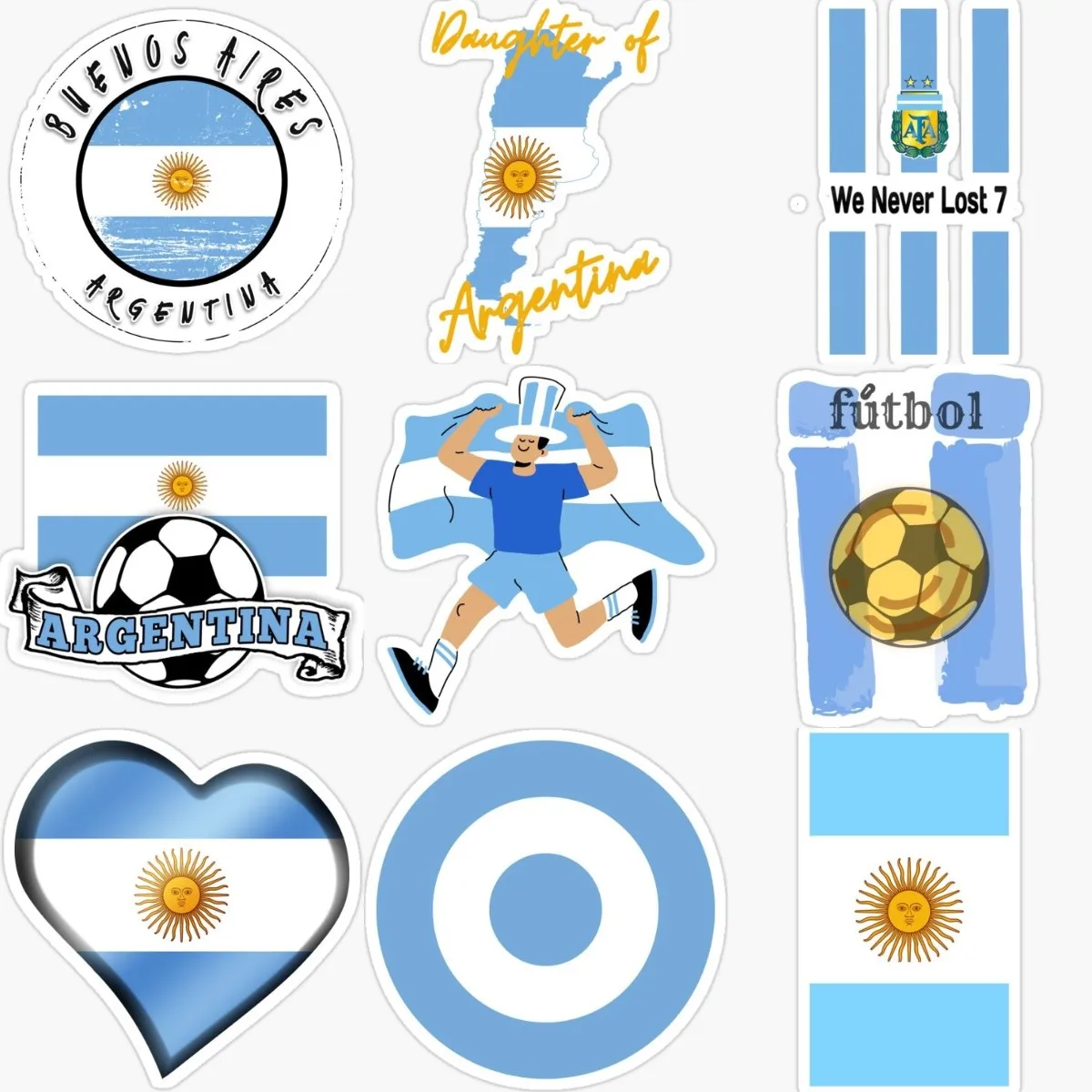 Argentine Football Flag Map Creating Stickers Motorcycle Helmet Laptop Car Truck Bicycle Van Glass Car PVC Decal Customizable
Argentine Football Flag Map Creating Stickers Motorcycle Helmet Laptop Car Truck Bicycle Van Glass Car PVC Decal Customizable