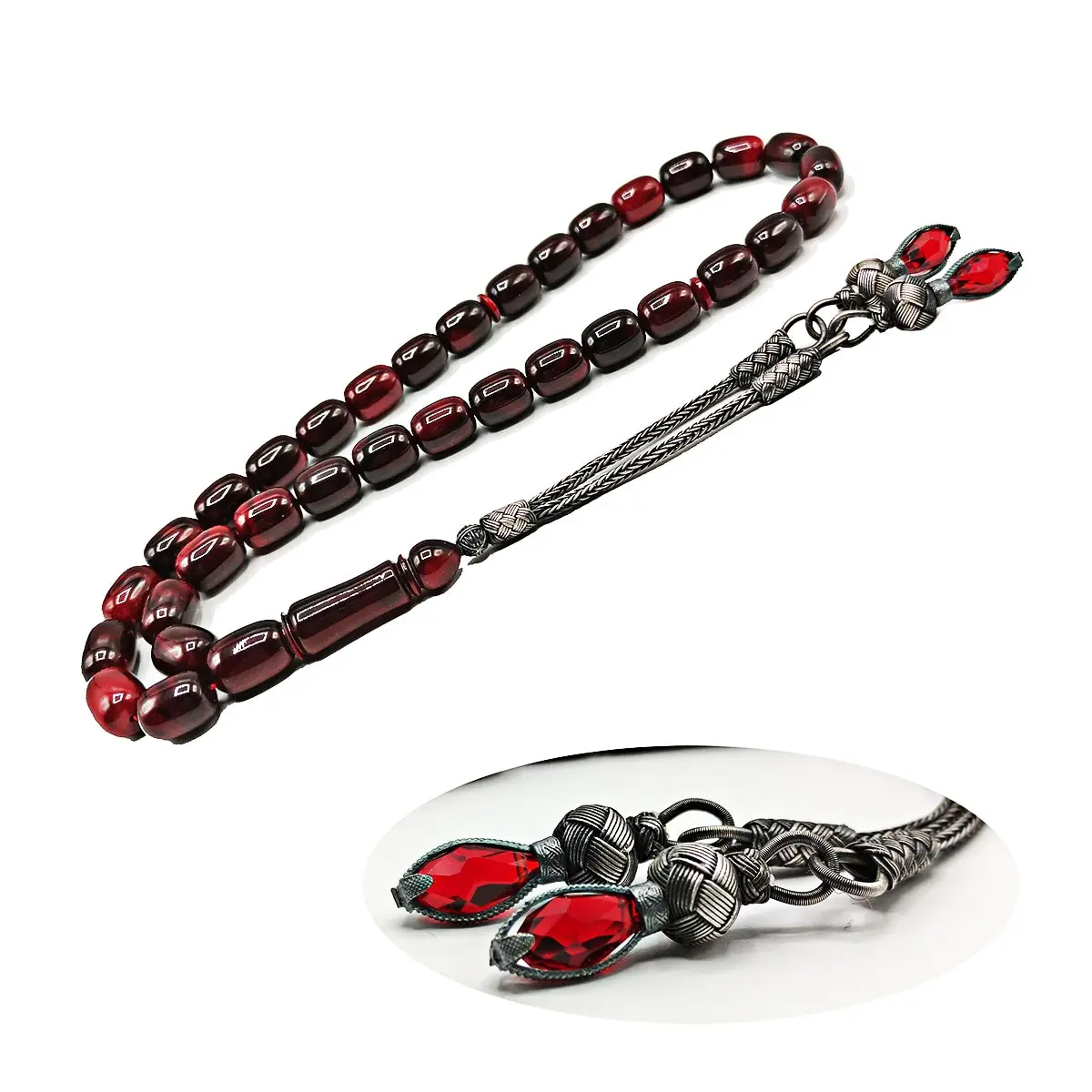 Turkish Handmade 1000 Sterling Silver Trabzon Kazaz Muslim Amber Rosary Cherry Bakelite Tasbih Misbaha Islamic Express Shipping
Turkish Handmade 1000 Sterling Silver Trabzon Kazaz Muslim Amber Rosary Cherry Bakelite Tasbih Misbaha Islamic Express Shipping