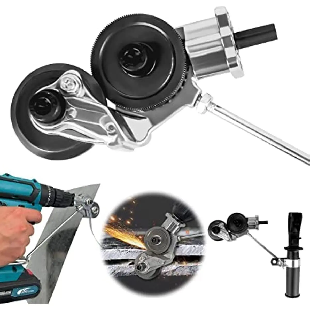 Electric Drill Plate Cutter,Metal Nibbler Drill Attachment with Adapter DIY Metal Drill Attachment Sheet Metal Knife for Cutting
Electric Drill Plate Cutter,Metal Nibbler Drill Attachment with Adapter DIY Metal Drill Attachment Sheet Metal Knife for Cutting