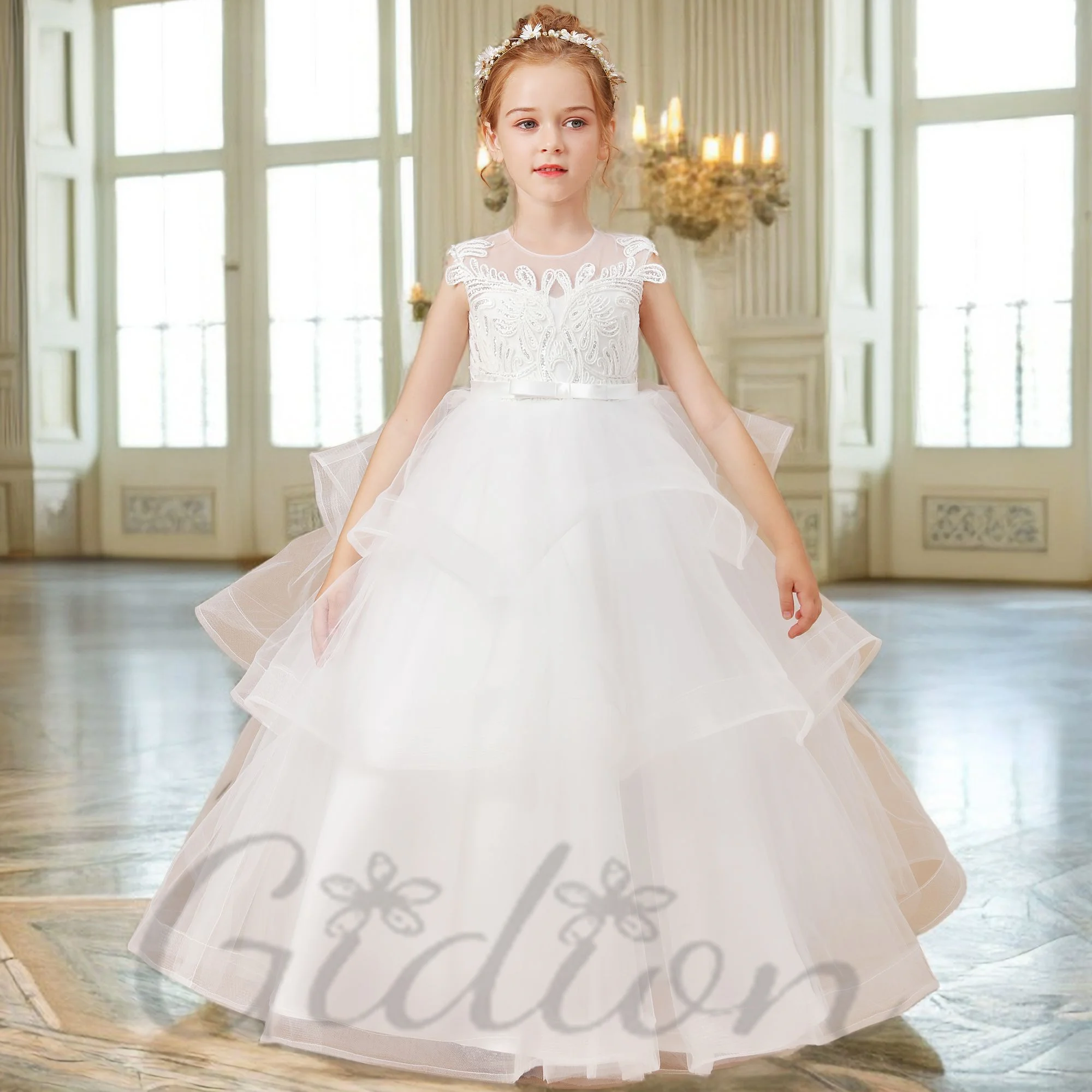 

Flower Girl Dress Wedding First Communion Banquet Ceremony Pageant Birthday Evening Party Prom Junior Bridesmaid Dress For Kids