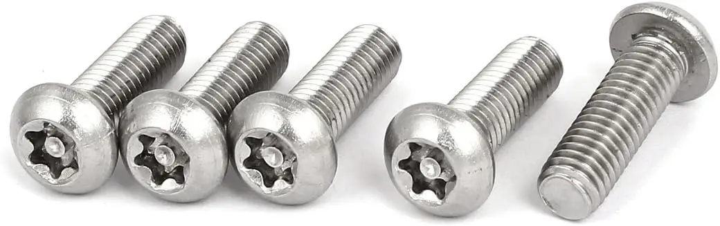 M8x25mm 304 Stainless Steel Button Head Torx Security Machine Screws 5pcs
M8x25mm 304 Stainless Steel Button Head Torx Security Machine Screws 5pcs