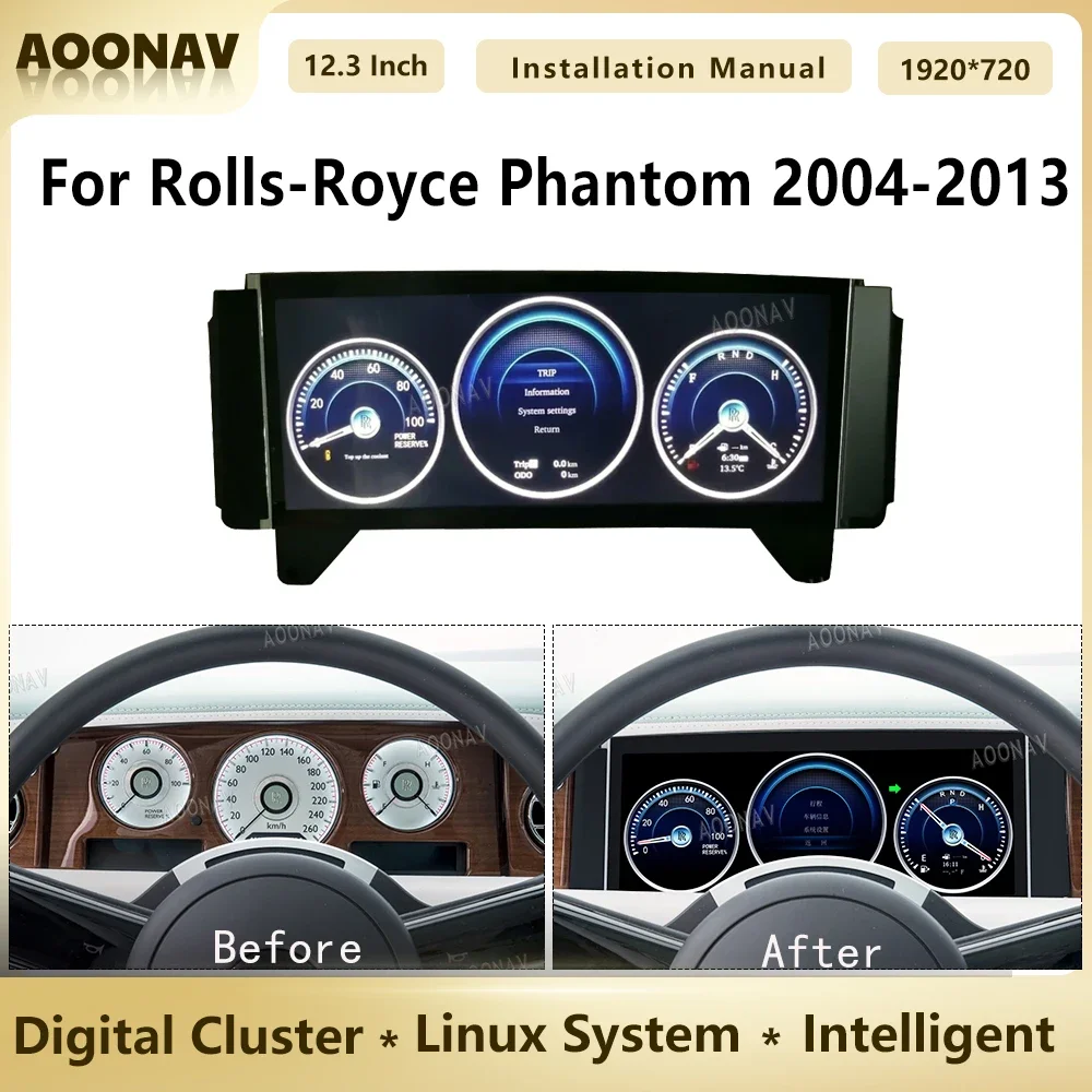 Digital Cluster For Rolls-Royce Phantom 2004 2005-2013 Virtual Cockpit Car Multimedia Player Dashboard Speedometer LCD Panel
Digital Cluster For Rolls-Royce Phantom 2004 2005-2013 Virtual Cockpit Car Multimedia Player Dashboard Speedometer LCD Panel