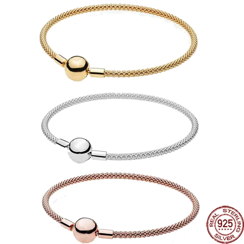 Women's jewelry 925 sterling silver classic woven round buckle bracelet fits designing original charm beads DIY exquisite gifts
Women's jewelry 925 sterling silver classic woven round buckle bracelet fits designing original charm beads DIY exquisite gifts